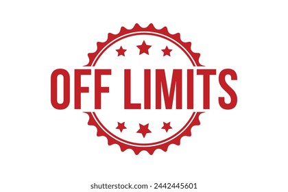 off limits Red Rubber Stamp vector design.