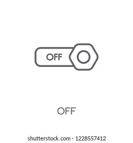 Off linear icon. Modern outline Off logo concept on white background from User Interface and Web Navigation collection. Suitable for use on web apps, mobile apps and print media.