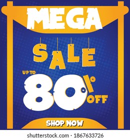 Ab Mega-Verkauf bieten Banner-Design-Vorlage mit 80 % Rabatt.