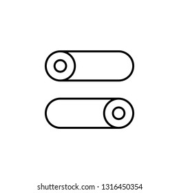 off on switch outline icon. Signs and symbols can be used for web, logo, mobile app, UI, UX