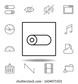 off on switch outline icon. Detailed set of unigrid multimedia illustrations icons. Can be used for web, logo, mobile app, UI, UX