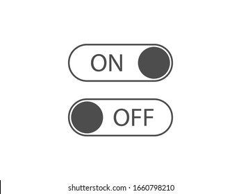 Off, on, toggle icon. Vector illustration, flat design.