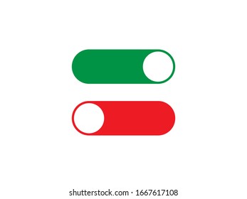 Off, on, toggle icon. Vector illustration, flat design.