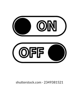 Off, on, toggle icon. Vector illustration, flat illustration on white background.