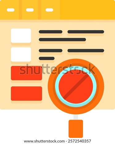 Off page SEO Flat Style Icon Design