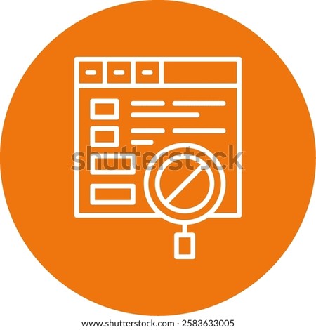 Off page SEO Outline Circle Style Icon Design