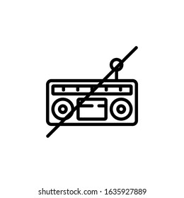 off radio icon. Perfect for application, web, logo and presentation template. icon design line style