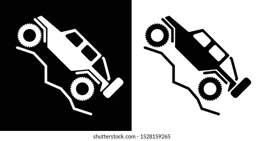 Off Road 4wd Recreational Vehicle Logo Isolated Vector Illustration