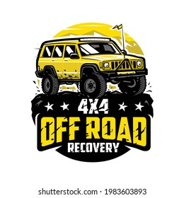 Off Road 4x4 Recovery Logo Vector Isolated