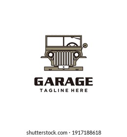 Off road 4x4 vintage car garage logo design suv adventure and car event design element