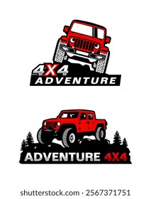 off road adventure 4x4 car vector design