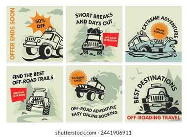 Publicidad de aventura off road en la página web de la red