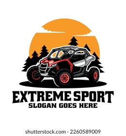 off road adventure atv utv buggy logo vector