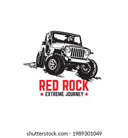 Off road adventure vehicle vector illustration logo design, perfect for t shirt design and Adventure club logo