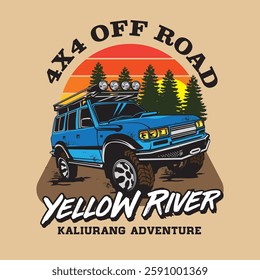 Off road Adventure vehicle vector illustration, perfect for t shirt design and event logo