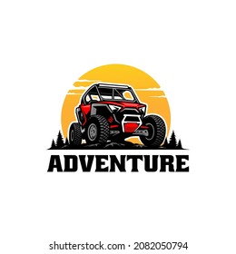 off road atv utv buggy logo vector