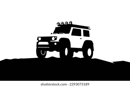 OFF ROAD AUTOMOTIVE symbol with silhouette style for logo template, sign and brand.