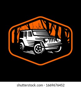 off road car adventure logo badge patch