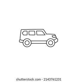Off road car icon line style icon, style isolated on white background