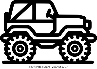 Off road car icon vector, solid logo illustration, pictogram isolated sign, symbol, vector, art