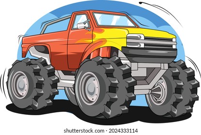 off road car illustration vector