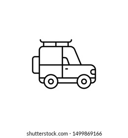 off road car line icon. Element of jungle for mobile concept and web apps illustration.