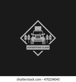 off road car logo, emblems, badges and icons. Vector Illustration Design Template