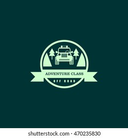 off road car logo, emblems, badges and icons. Vector Illustration Design Template
