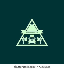 off road car logo, emblems, badges and icons. Vector Illustration Design Template
