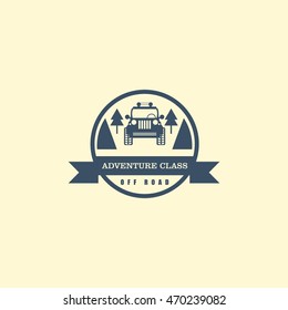 Off road car logo, emblems, badges and icons. Vector Illustration Design Template