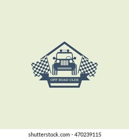 Off road car logo, emblems, badges and icons. Vector Illustration Design Template
