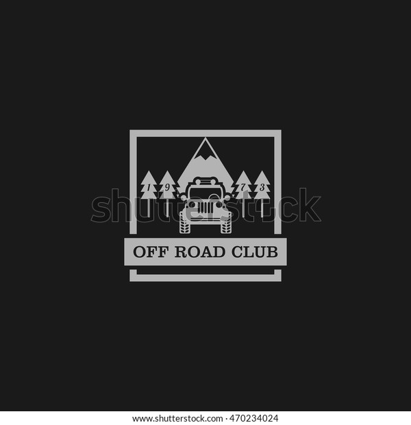 off road car logo, emblems, badges and\
icons. Vector Illustration Design\
Template