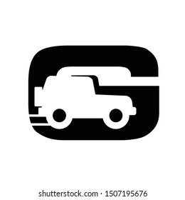 Off Road Car Logo. Letter G Symbol and Icon Vector. EPS 10.