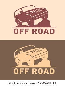 Off road car logo template