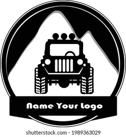 Off road car logo template