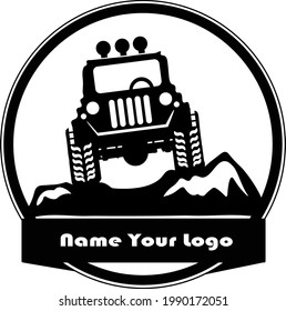 Off road car logo template