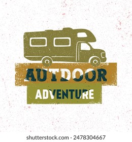 Off Road Car Outdoor Adventure Vector Concept.  Inspiring Creative Motivation Quote Poster Template. Vector Typography Banner Design Concept On Grunge Texture Rough