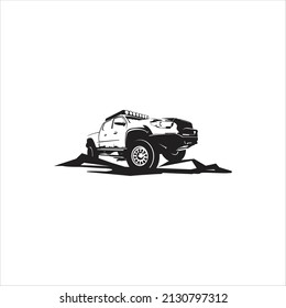 off road car truck illustration, black car logo design silhouette