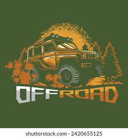 off road car vector illustration