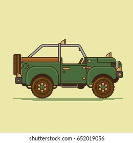 Ilustración fuera de la línea vectorial del camión de carretera