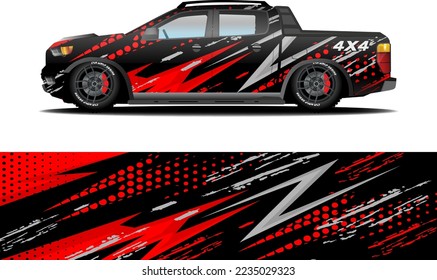 off road car wrap livery sticker design abstract racing graphic background