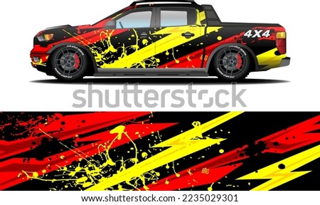 off road car wrap livery sticker design abstract racing graphic background
