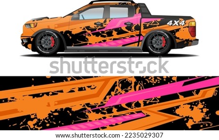 off road car wrap livery sticker design abstract racing graphic background