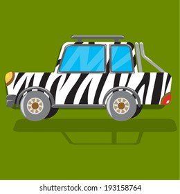 Off Road Car Zebra Texture
