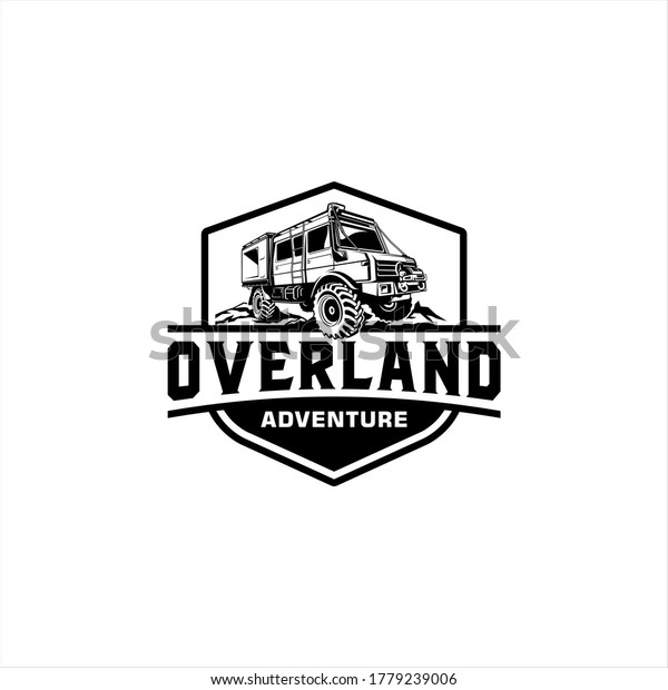 Off Road\
cars with badges in a retro style\
design