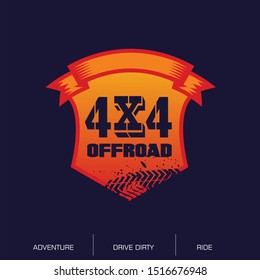 Off road emblem logo design.