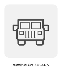 Off road icon, black and outline.