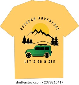 Off road Jeep adventure vector T shirt design