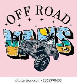 Off Road jeep t-shirt design : Off road Jeep Vector design : Van Design for T-shirt