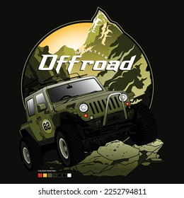 off road legend,vector car illustration design graphic